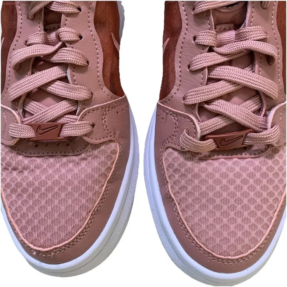 Nike Court Vision Women’s Tennis Shoes Alta TXT Rust Pink Platform Size 6M - Picture 6 of 9